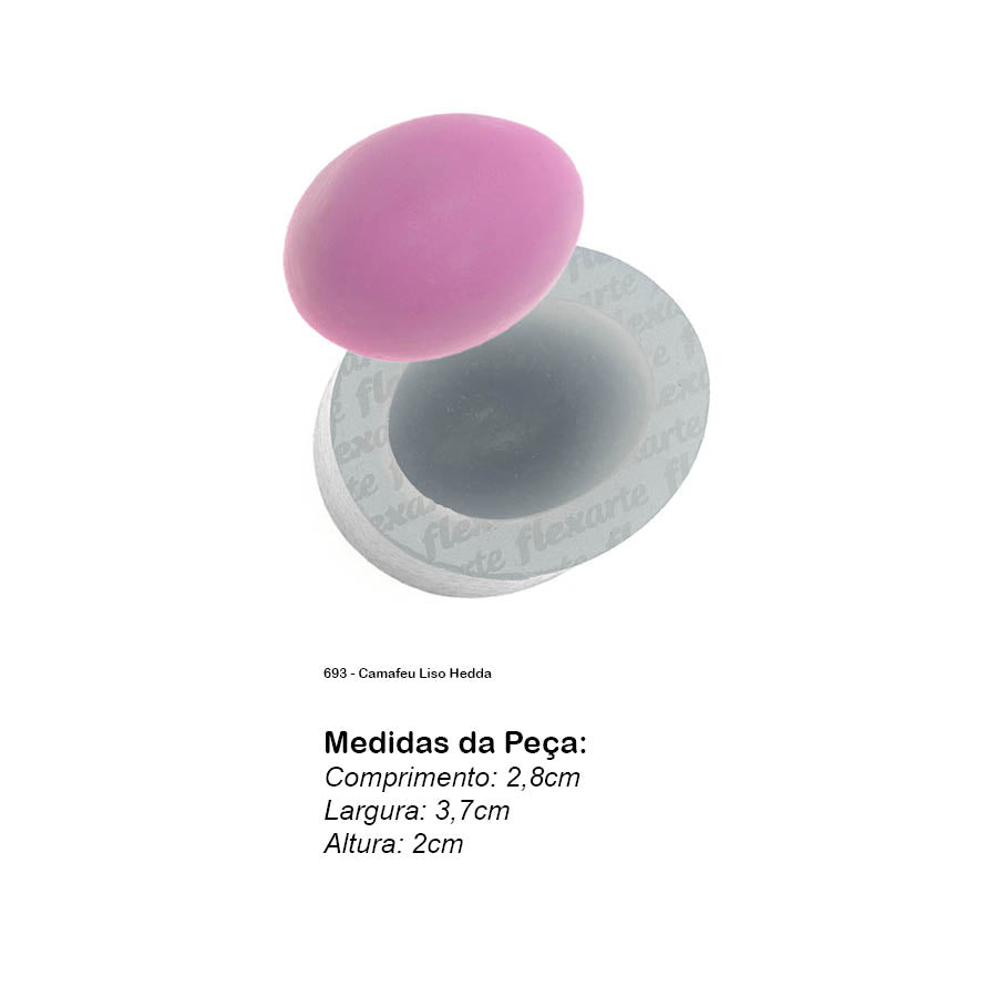 Molde de Silicone 693 - Camafeu Liso Hedda