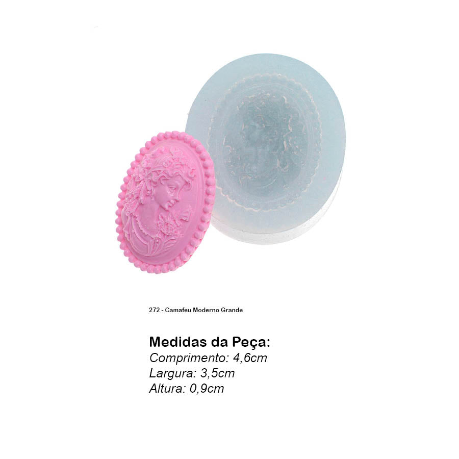 Molde de Silicone 272 - Camafeu Moderno Grande