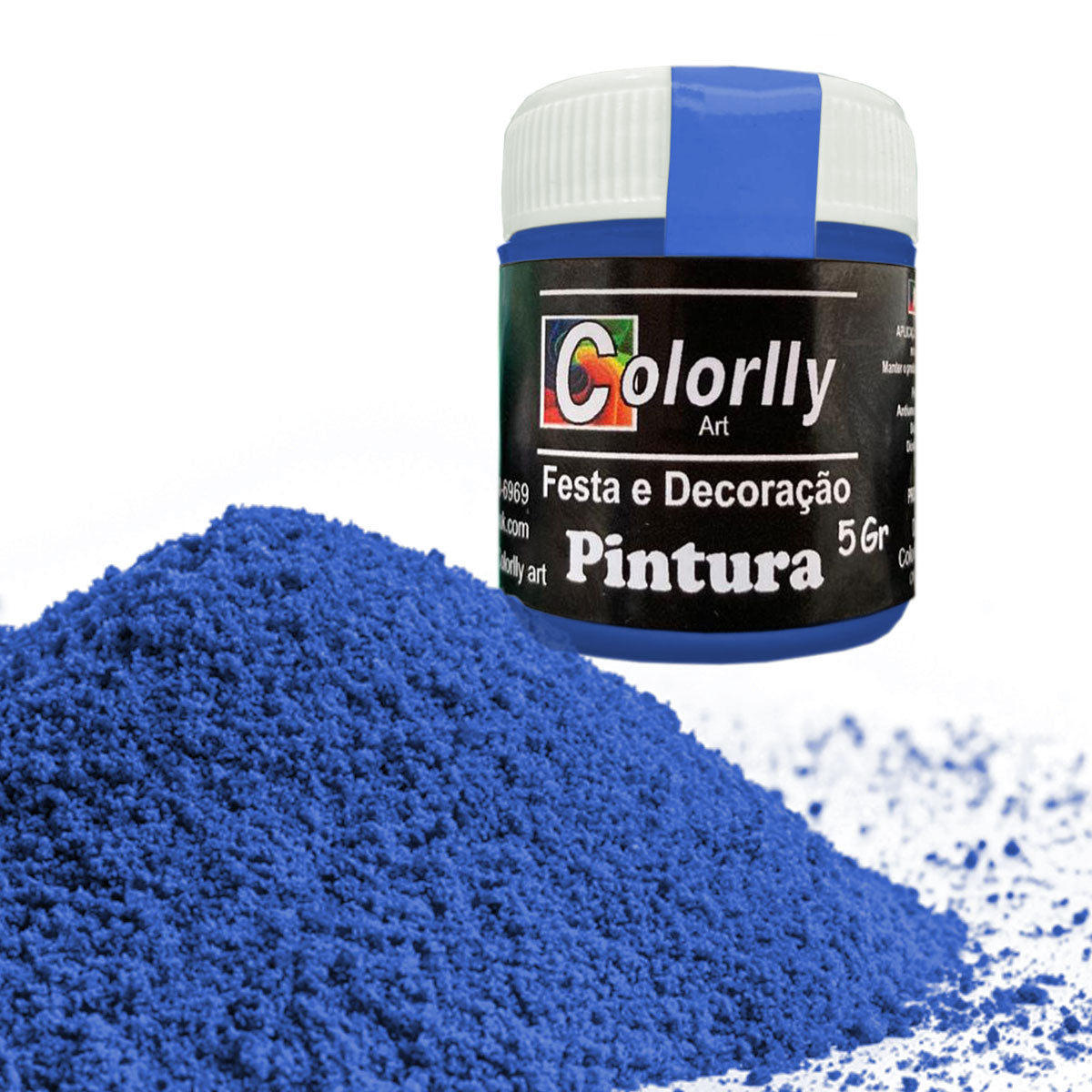 Pó para decoração - Pintura Azul 5g - Colorlly
