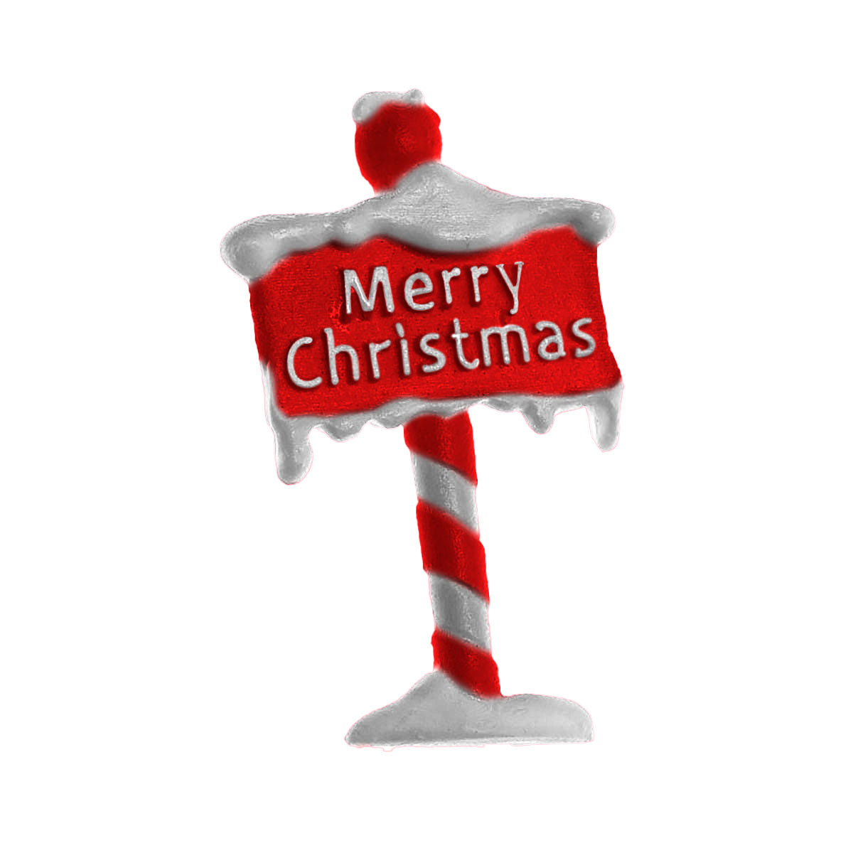 Molde de Silicone 674 - Placa Merry Christmas