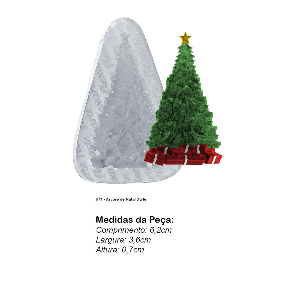 Molde de Silicone 671 - Árvore de Natal Style