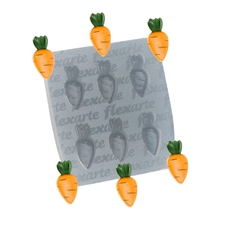 Molde de Silicone 721 - Sexteto de Mini Cenouras