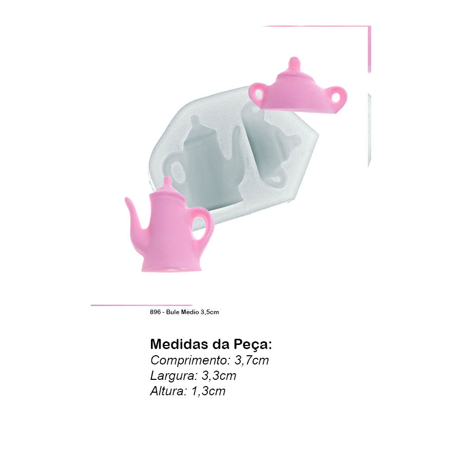 Molde de Silicone 896 - Bule Médio 3,5cm