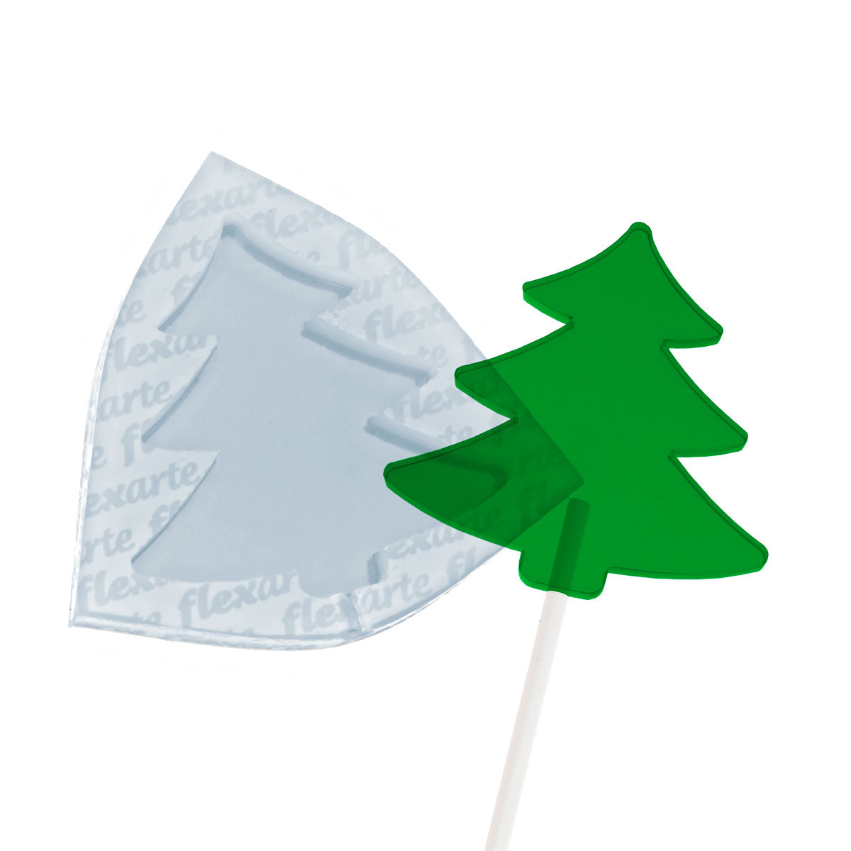 Molde de Silicone 905 - Pirulito Árvore de Natal 5cm