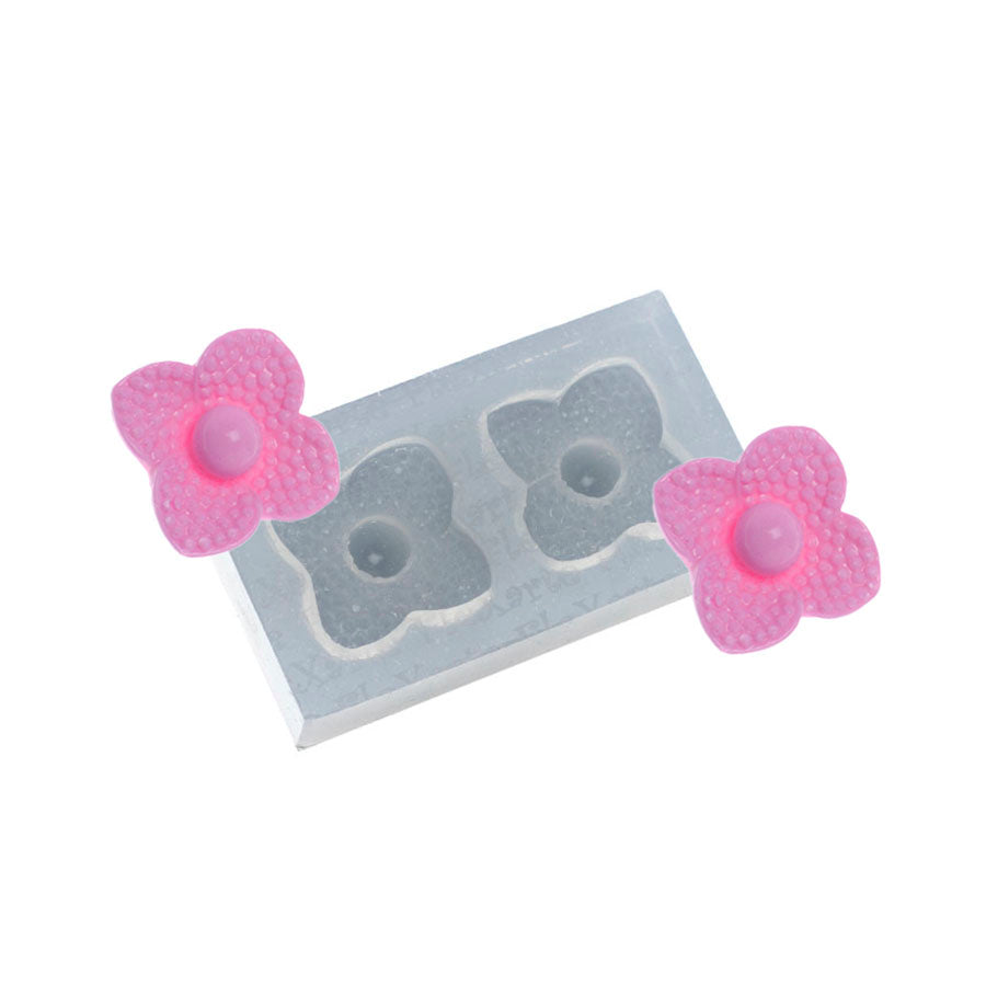 Molde de Silicone 518 - Par de Joias Quadrada c/ Pérola