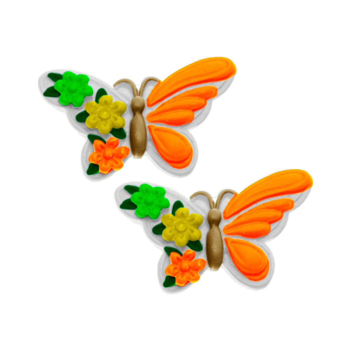 Molde de Silicone 968 - Dupla de Borboletas Meghan 3,5cm