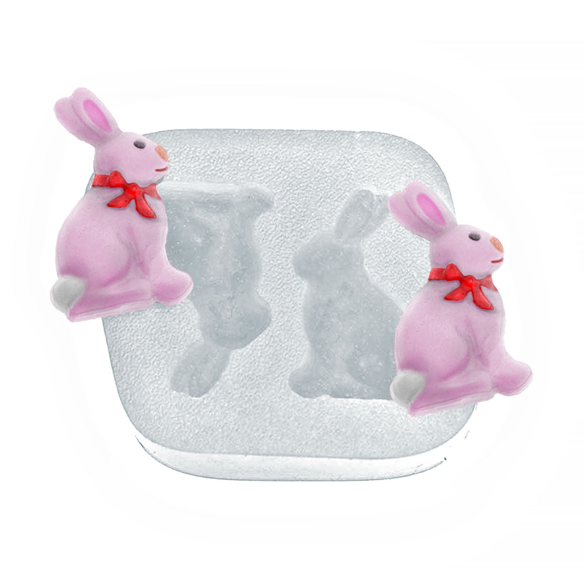 Molde de Silicone 282 - Dupla de Coelhos 1