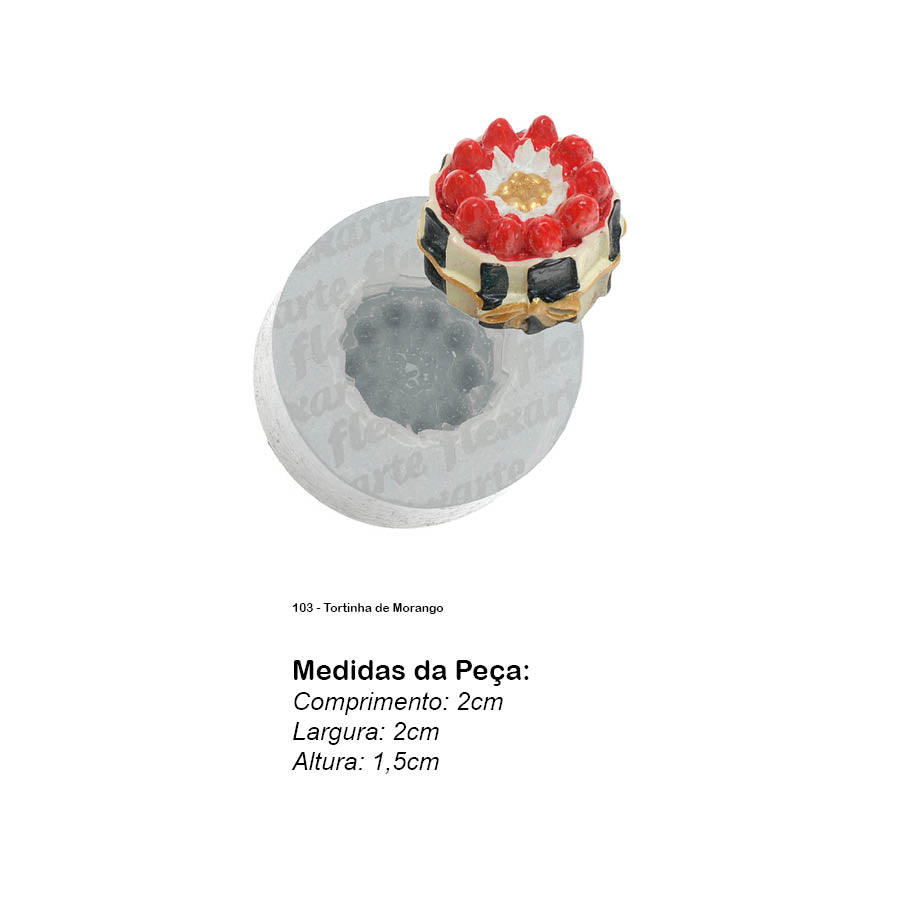 Molde de Silicone 103 - Tortinha de Morango