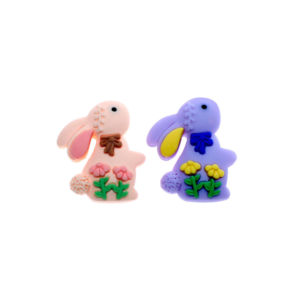 Molde de Silicone 59 Dupla de Coelhos Marilyn Peq, 2,8cm