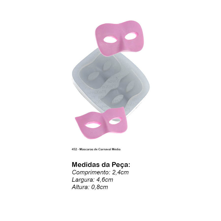 Molde de Silicone 452 - Máscaras de Carnaval Média