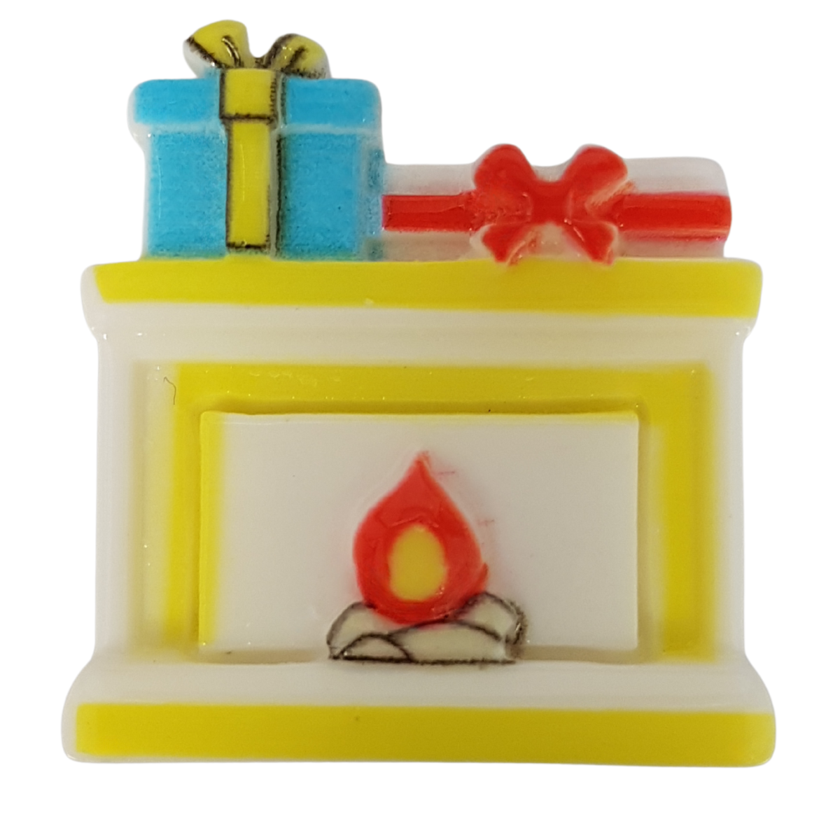 Molde de Silicone 1019 - Vela de Natal + Lareira Peq. 2cm