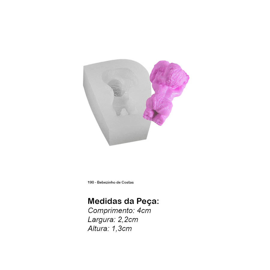 Molde de Silicone 190 - Bebezinho de Costas