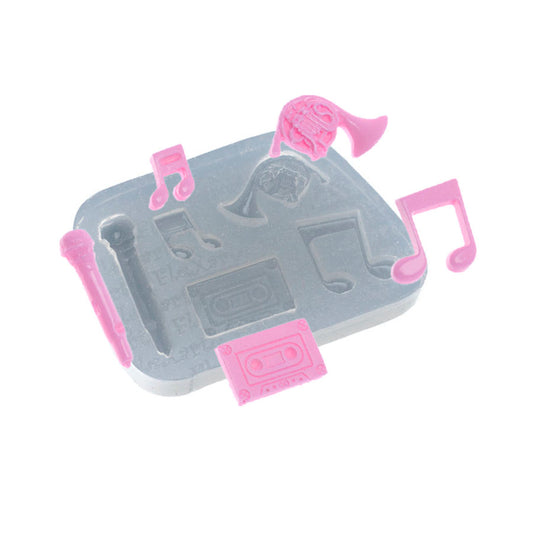 Molde de  Silicone 523 - Musical Retrô