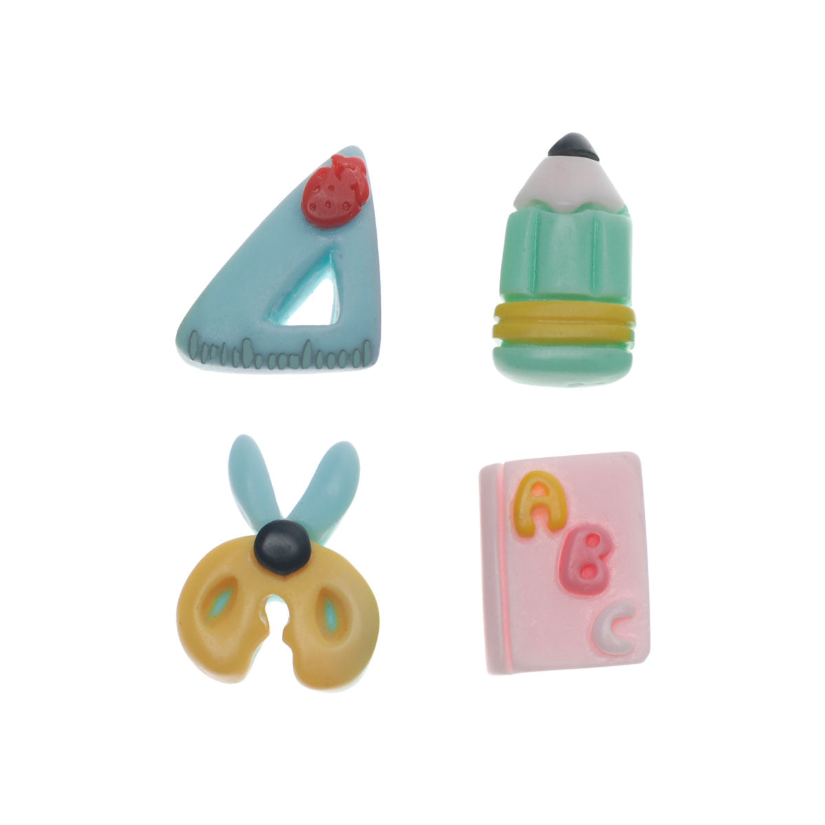 Molde de Silicone 964 - Kit Professor 1 - Lápis + Livro + Tesoura + Esquadro