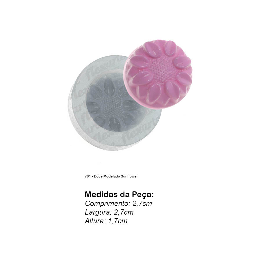Molde de Silicone 701 - Doce Modelado Sunflower