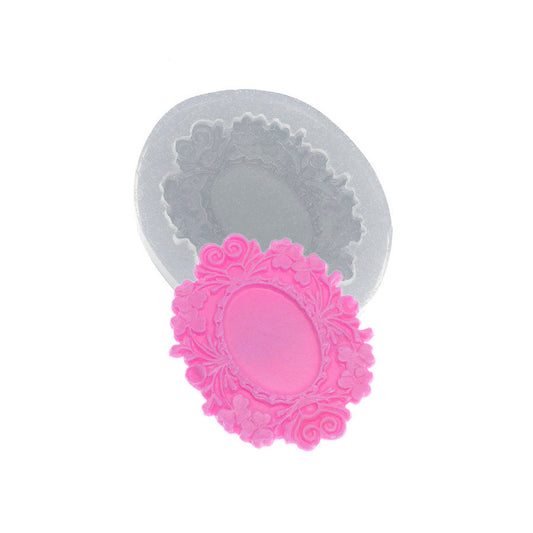 Molde de  Silicone 466 - Moldura Oval Selbach Pq