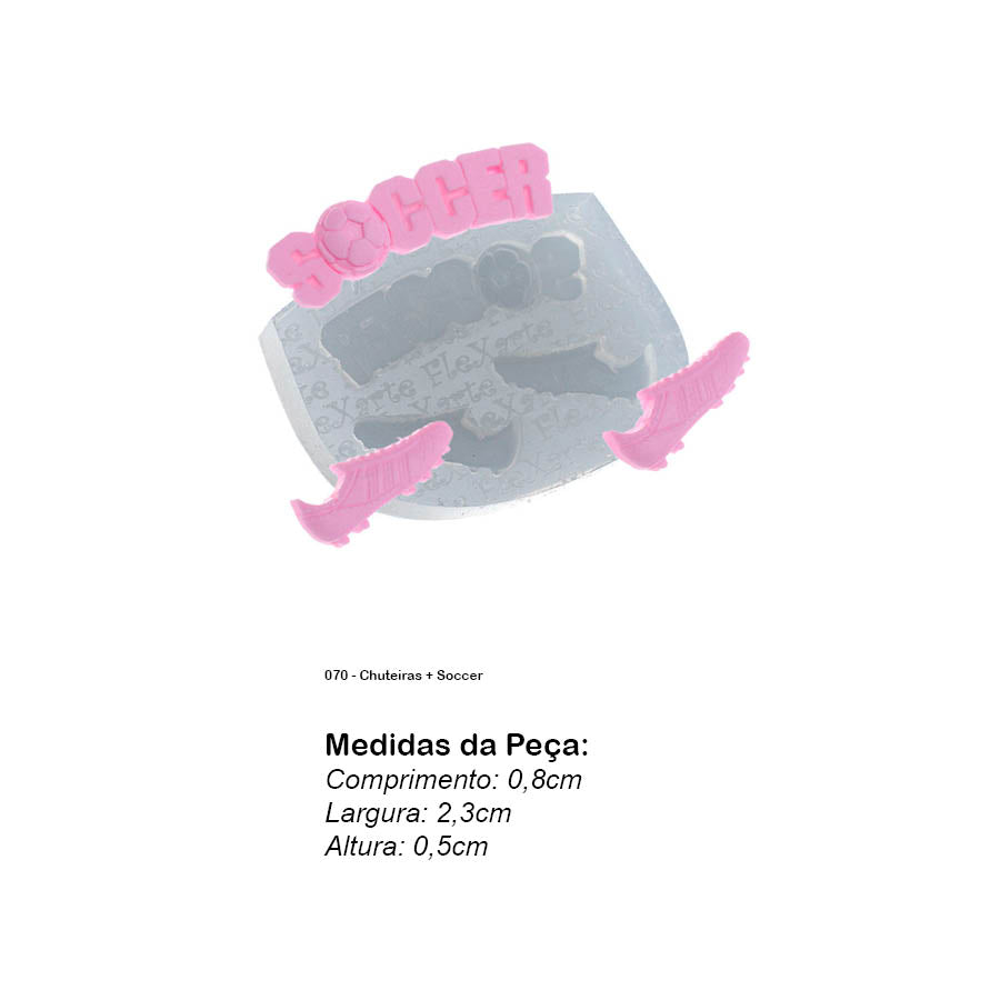 Molde de Silicone 070 - Chuteiras + Soccer