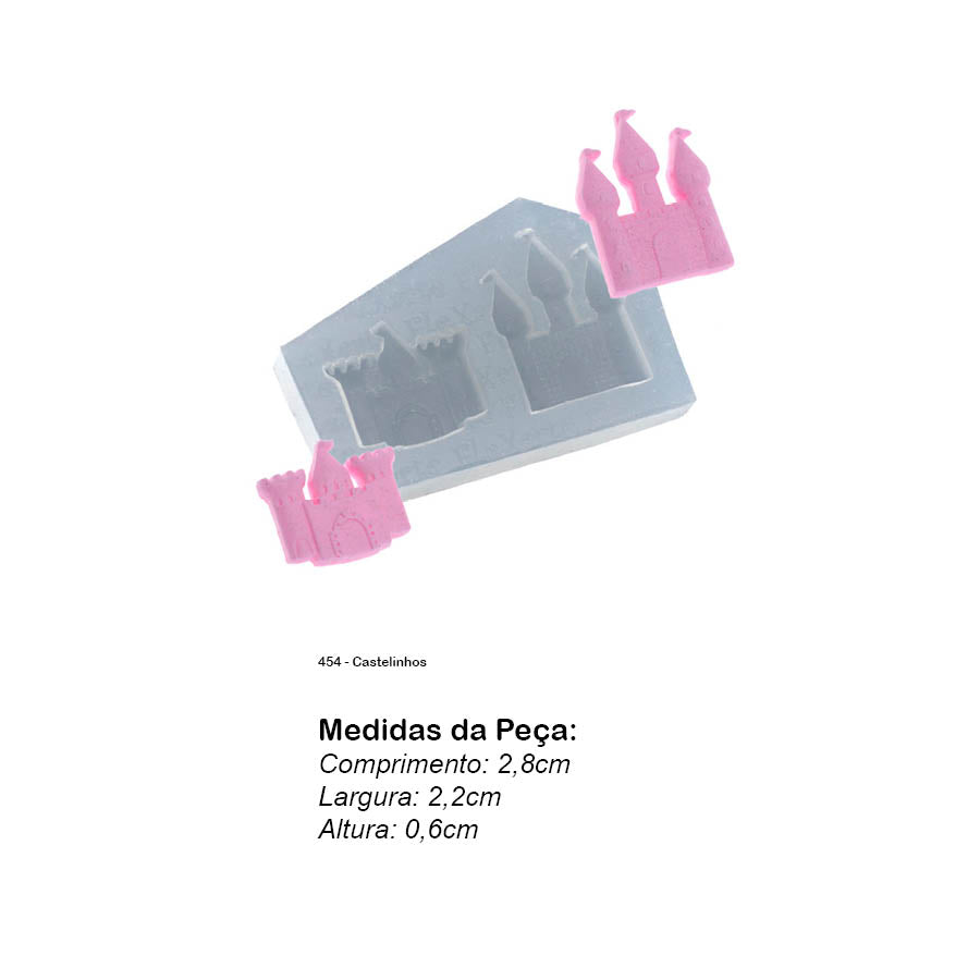 Molde de Silicone 454 - Castelinhos
