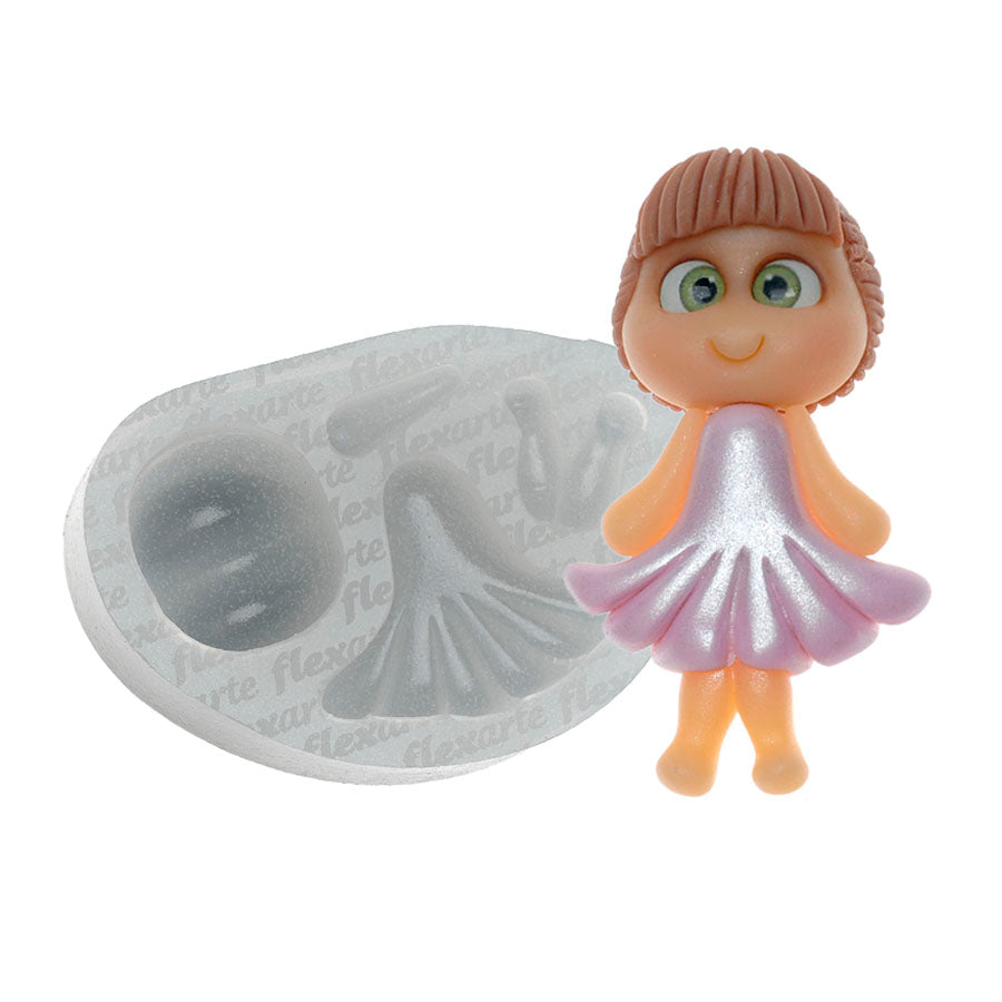 Molde de Silicone 624 - Bonequinha Shelbia