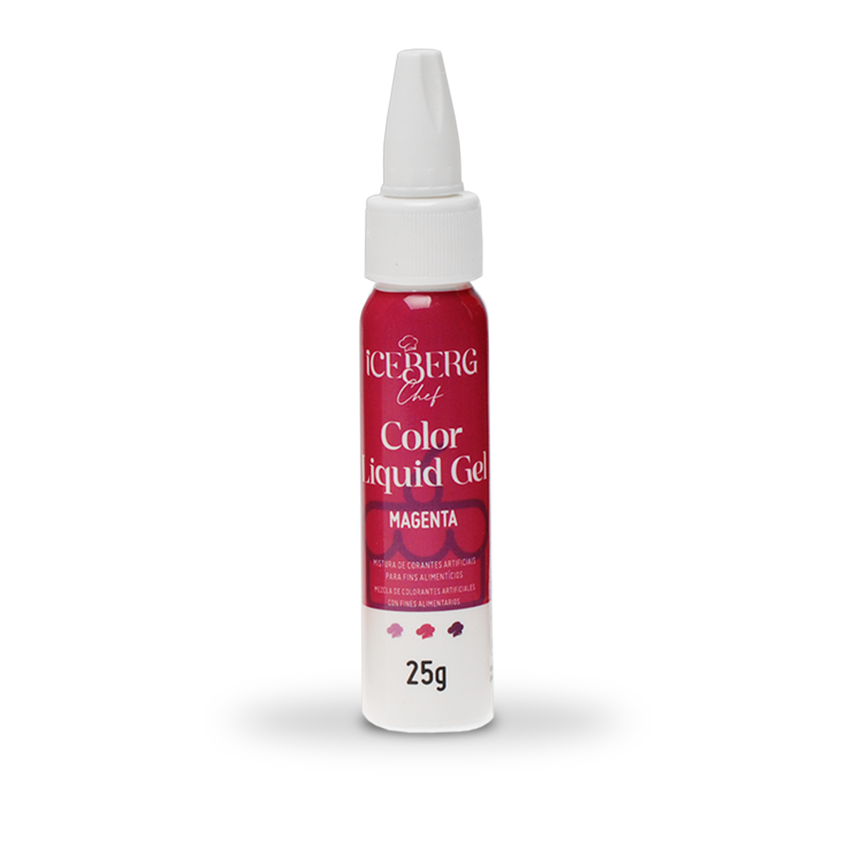 Corante Magenta Liquid Gel 25g Iceberg Chef Original
