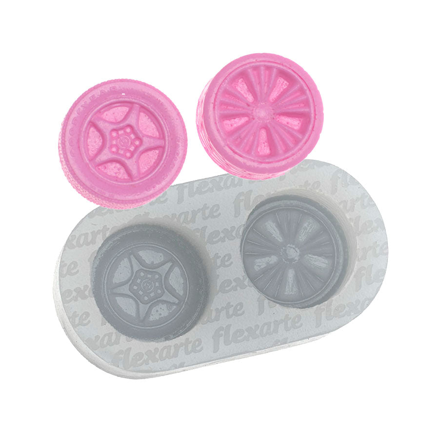 Molde de Silicone 807 - Par de Rodinhas Médias