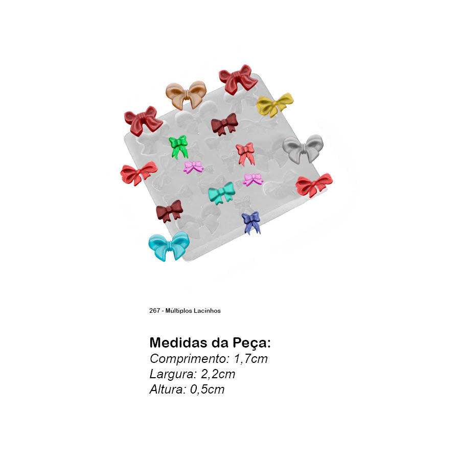 Molde de Silicone 267 - Múltiplos Lacinhos