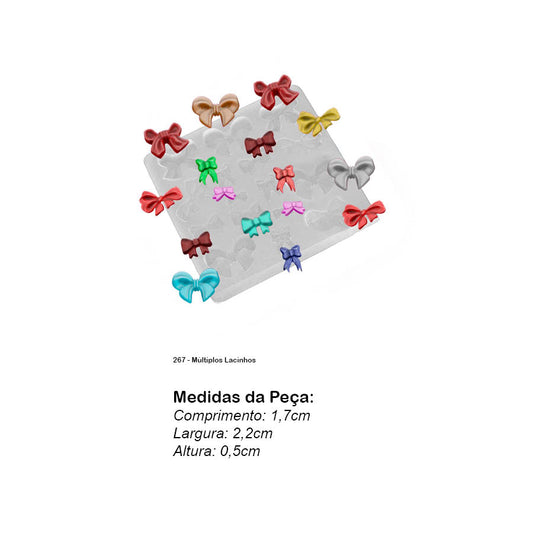 Molde de  Silicone 267 - Múltiplos Lacinhos