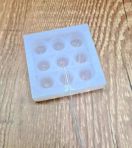 Kit C 2 Moldes Pirulitos Fidget 6cm Quadrado + Isomalt 150gr