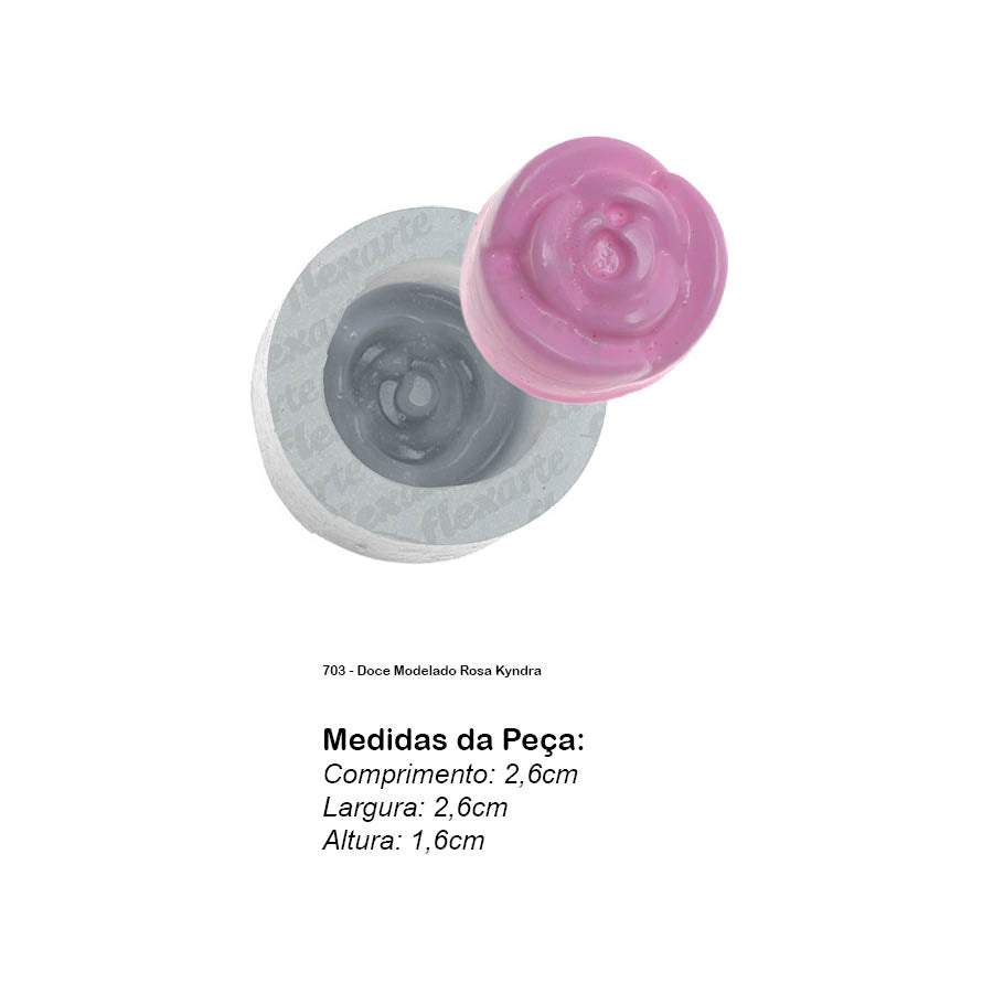 Molde de Silicone 703 - Doce Modelado Rosa Kyndra