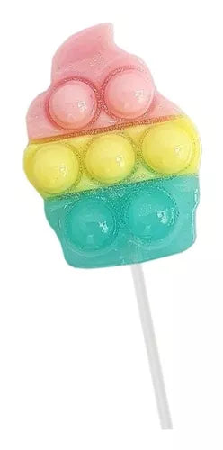 Kit C 2 Moldes 691 - Pirulitos Fidget Pop It - Cupcake 6cm