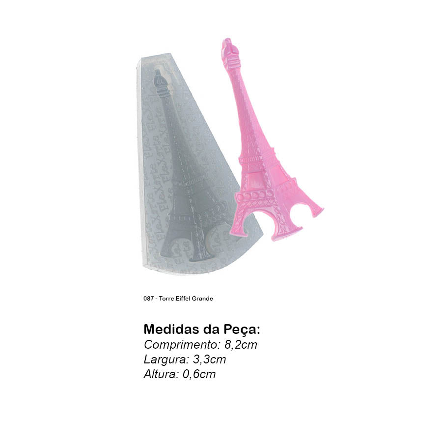 Molde de  Silicone 087 - Torre Eiffel Grande