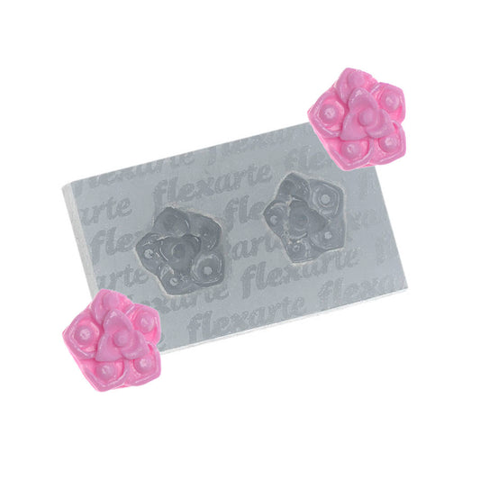 Molde de  Silicone 567 - Par de Jóias - Rosinha Pequena