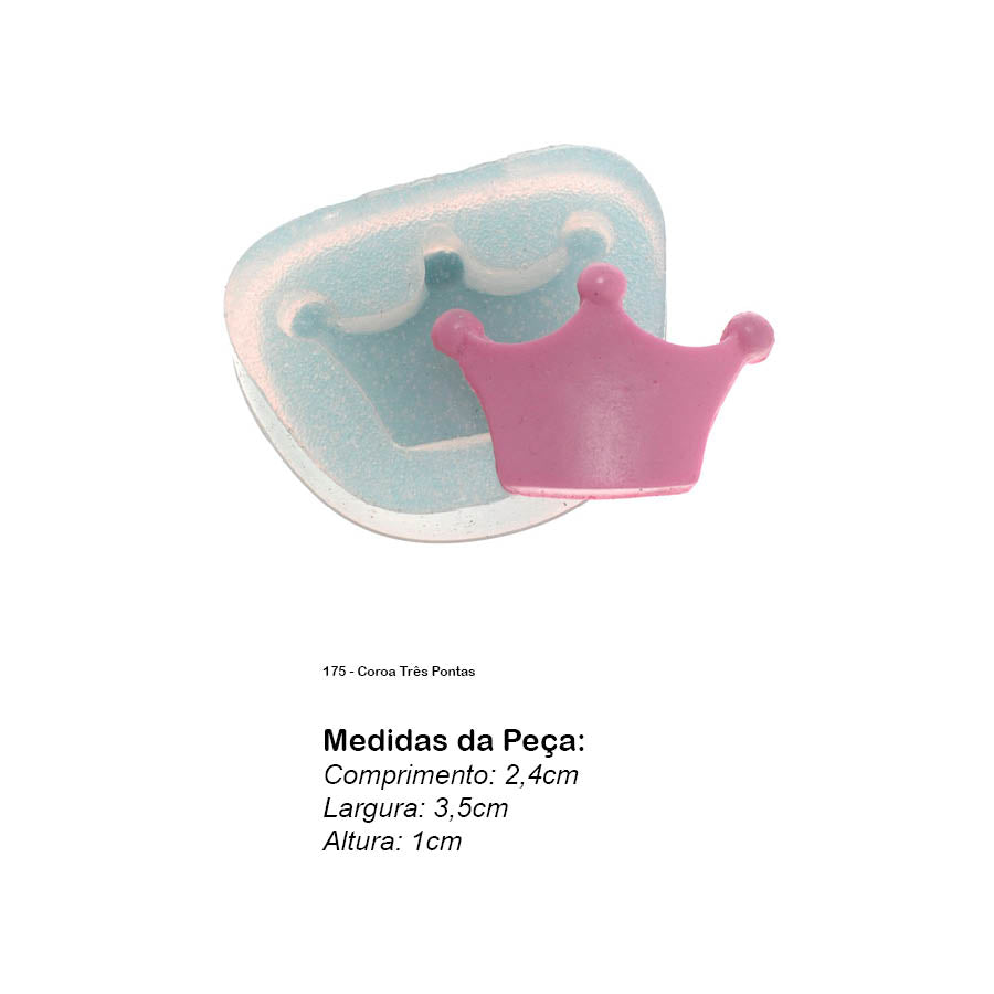 Molde de Silicone 175 - Coroa Três Pontas