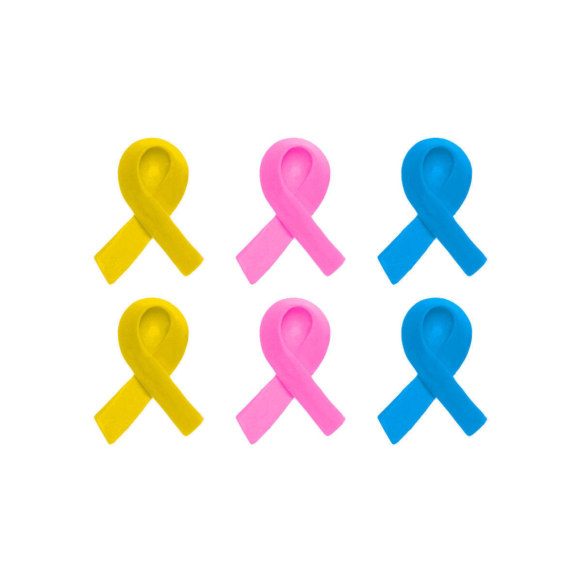 Molde de Silicone 980 - Sexteto de Outubro Rosa / Novembro Azul 1,5cm