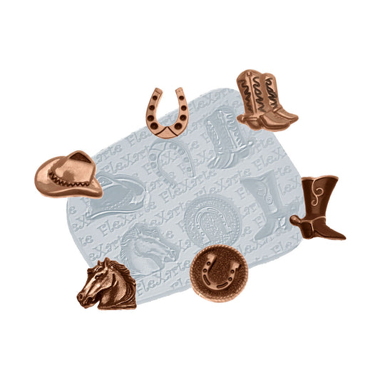 Moldes de Silicone 1003 - Conj. Peq. Country - Flexarte