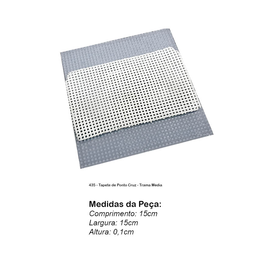 Molde de Silicone 435 - Tapete de Ponto Cruz - Trama Média