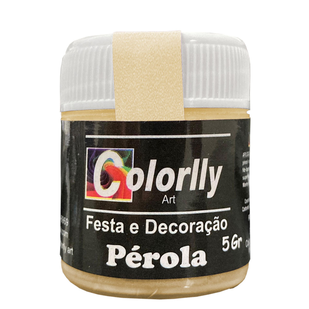 Pó para decoração - Pérola Amarelo Bebê - Colorlly