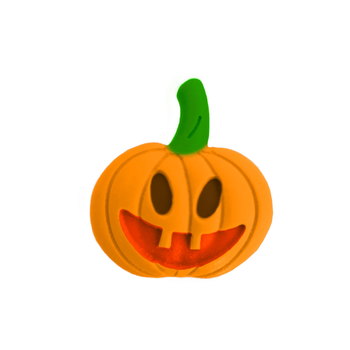Molde de Silicone 973 - Abóbora Arredondada Média de Halloween 4cm