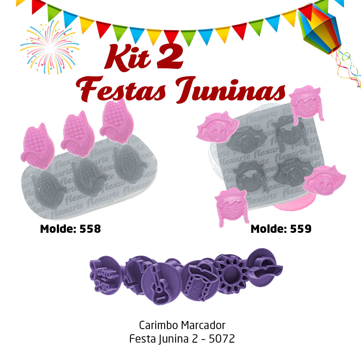 Kit 2 - Festas Juninas - Arraiá da Flexarte