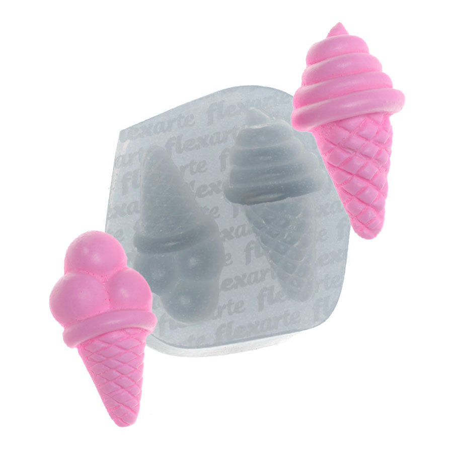 Molde de Silicone 727 - Dupla de Sorvetes Médios