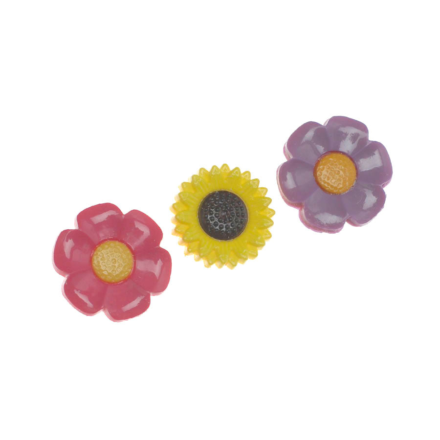 Molde de Silicone 798 - Trio de Flores com Girassol Peq -