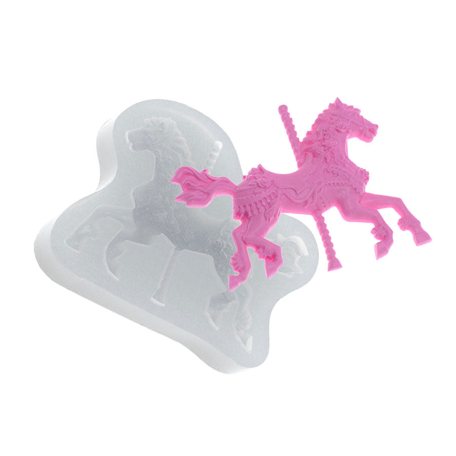 Molde de Silicone 450 - Cavalo Carrossel Detalhado Gd