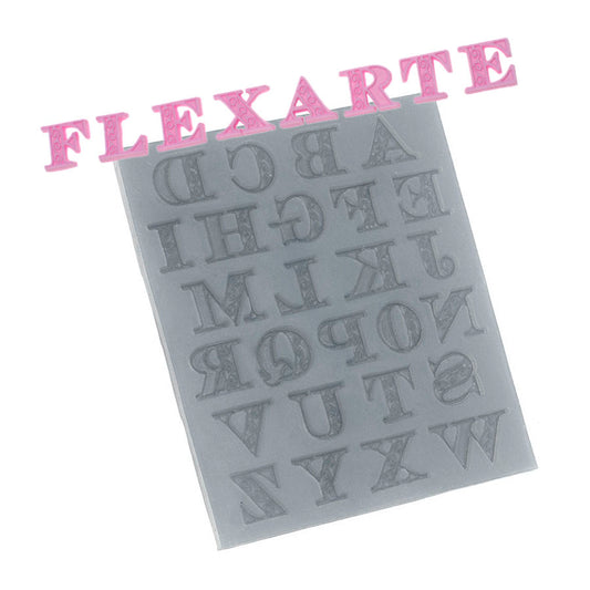 Molde de  Silicone 650 - Alfabeto Heathcote Médio Detalhado