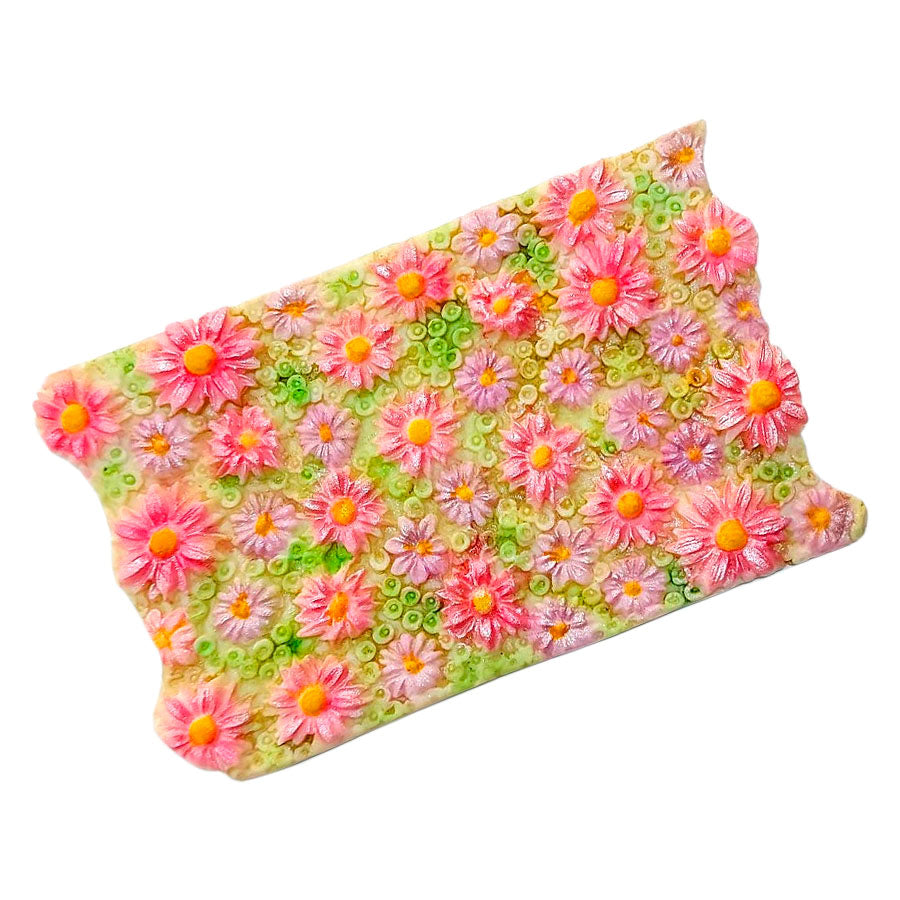 Molde de Silicone 805 - Textura Floral de Margaridas
