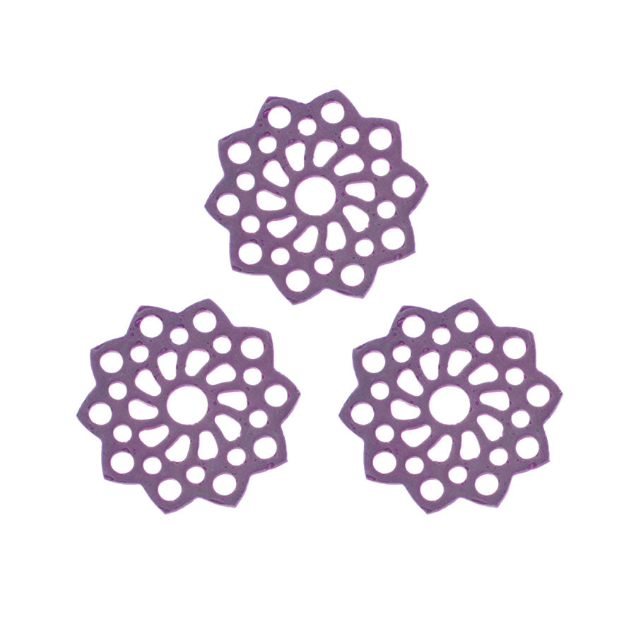 Molde de Silicone 769 - Trio de Mini Rendas Rowena Redonda
