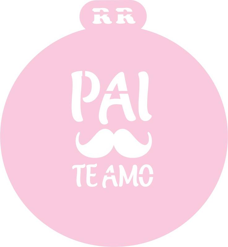 Stencil Pai 2 ( Pai te Amo Bigode )