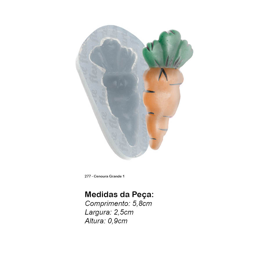 Molde de Silicone 277 - Cenoura Grande 1