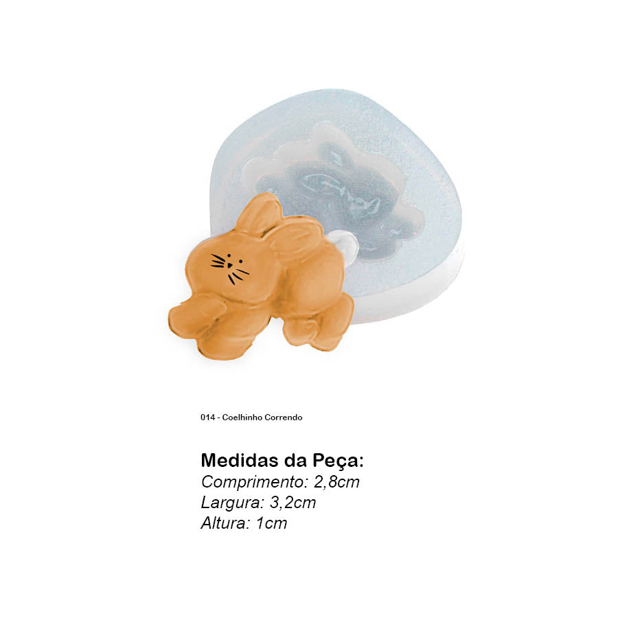 Molde de Silicone 014 - Coelhinho Correndo
