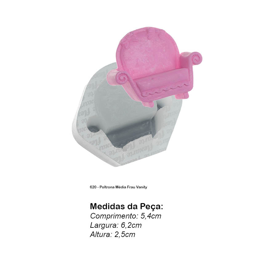Molde de Silicone 620 - Poltrona Média Frau Vanity