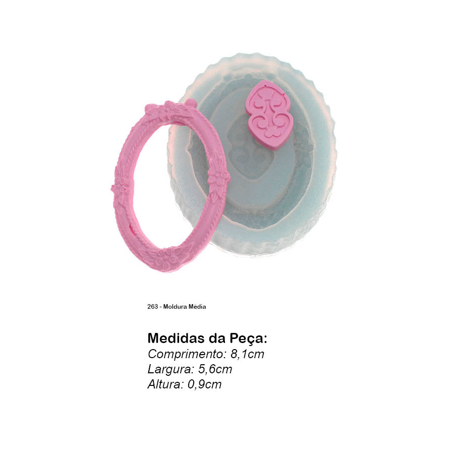 Molde de Silicone 263 - Moldura Média
